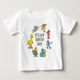 Vintage Sesame Street Karakters Verjaardag Baby T-