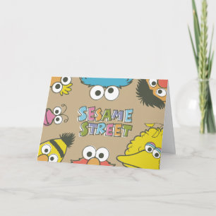 Vintage Sesame Street-vrienden Kaart