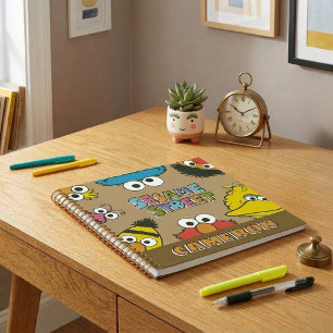 Vintage Sesame Street-vrienden Notitieboek
