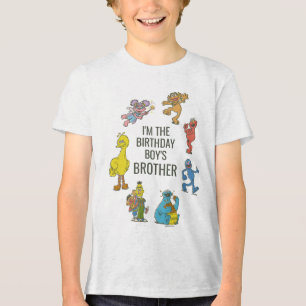Vintage Sesamstraat-personages verjaardags-tri-ble Tri-Blend Shirt
