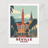 Vintage Seville, Spain Cathedral Travel Briefkaart (Voorkant)