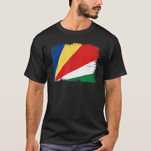Vintage Seychelles Flag Seychellois Independence D T-shirt (Voorkant)
