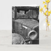 Vintage Sfeer Kaart (Gele Bloem)