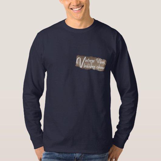 Vintage Sfeer, Kerstvreugde – Retro Kerstmis T-shirt (Voorkant)