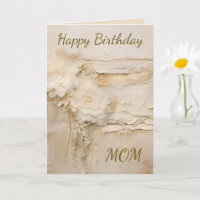 Vintage Shabby Chic Beige Kanten Bloem Moeder