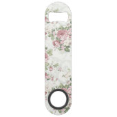 Vintage Shabby Chic Bloemen-Personaliseerbaar Speed Flessenopener (Achterkant)