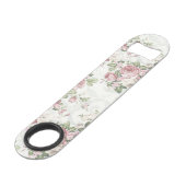 Vintage Shabby Chic Bloemen-Personaliseerbaar Speed Flessenopener (Achterkant Gekanteld)