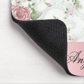 Vintage Shabby Chic Bloemen-Personalized Muismat (Hoek)