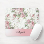 Vintage Shabby Chic Bloemen-Personalized Muismat (Met muis)