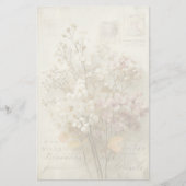Vintage Shabby-Chic Bloemendesign Briefpapier (Voorkant)