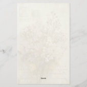 Vintage Shabby-Chic Bloemendesign Briefpapier (Achterkant)