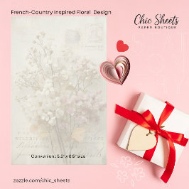 Vintage Shabby-Chic Bloemendesign Briefpapier