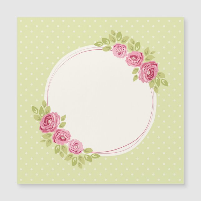 Vintage Shabby Chic Bloemlijst met Rozen (Voorkant)