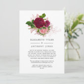 Vintage Shabby-Chic Bruiloft met Beperkte Gastlijs Aankondiging (Staand voorkant)