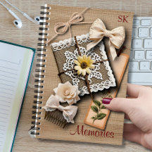 Vintage Shabby Chic en Strikjes op Jute Herinnerin