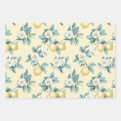 Vintage Shabby Chic Lemon Blossom Wrapping Paper (Voorkant 3)