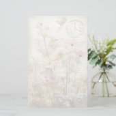 Vintage Shabby Chic ontwerp briefpapier (Staand voorkant)