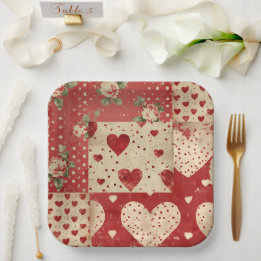 Vintage shabby chic papieren bordje