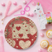 Vintage shabby chic papieren bordje (Feest)