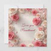 Vintage Shabby Chic Pastel Roses Soulmate Timeless (Achterkant)