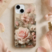 Vintage Shabby Chic Pastel Roze Roos Case-Mate iPhone Case