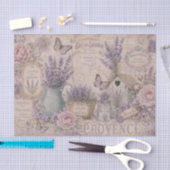 Vintage Shabby Chic Provence Frans Lavendel Tissuepapier (Craft)