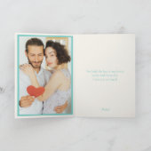 Vintage Shabby Chic Red Roses & Key to My Heart Feestdagen Kaart (Binnen)