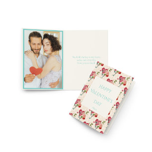 Vintage Shabby Chic Rode Rozen & Sleutel tot Mijn Feestdagen Kaart