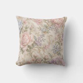 Vintage Shabby Chic Roze Pioen Roos Bloemmotief Kussen
