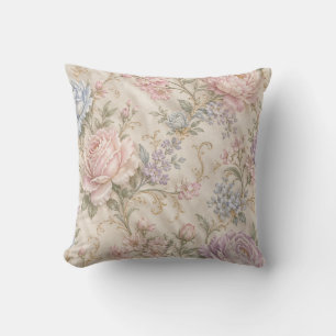 Vintage Shabby Chic Roze Pioen Roos Bloemmotief Kussen
