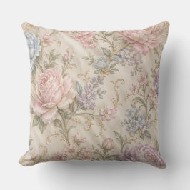Vintage Shabby Chic Roze Pioen Roos Bloemmotief Kussen