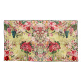 Vintage shabby chic rozen en vaas geel kussensloop (Achterkant)