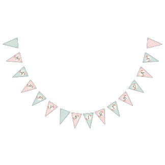 Vintage Shabby Chic Rozen Frame Bunting Vlaggen Vlaggetjes