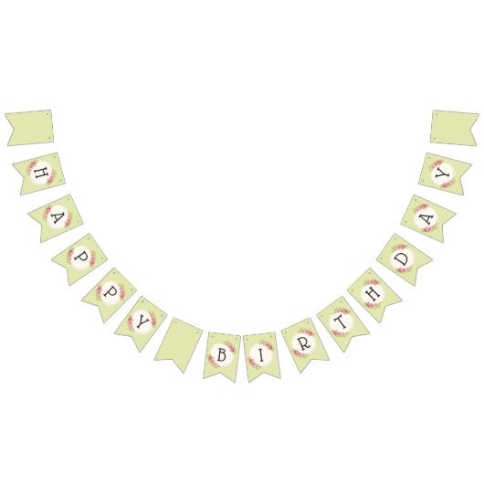 Vintage Shabby Chic Rozen Frame Bunting Vlaggen Vlaggetjes (Alle)