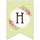 Vintage Shabby Chic Rozen Frame Bunting Vlaggen Vlaggetjes (Tweede vlag)