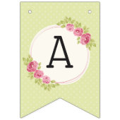 Vintage Shabby Chic Rozen Frame Bunting Vlaggen Vlaggetjes (Derde vlag)