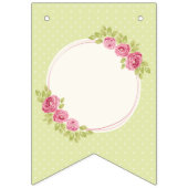 Vintage Shabby Chic Rozen Frame Vlaggetjes (Eerste vlag)