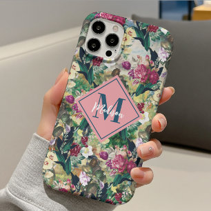 Vintage shabby chic rozen geel diamant patroon Case-Mate iPhone 14 hoesje