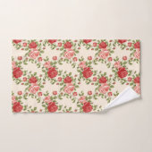 Vintage Shabby Chic Rozen Patroon Bad Handdoek (Handdoek)