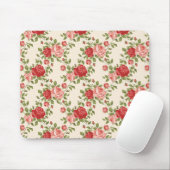 Vintage Shabby Chic Rozen Patroon Muismat (Met muis)