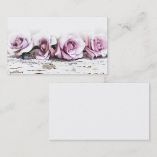 Vintage Shabby Chic Rozen Visitekaartjes (Voorkant / Achterkant)