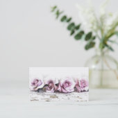 Vintage Shabby Chic Rozen Visitekaartjes (Staand voorkant)