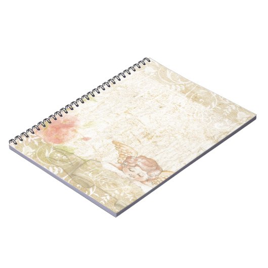 Vintage Shabby Chic Sweet Angelique Notitieboek (Linkerzijde)