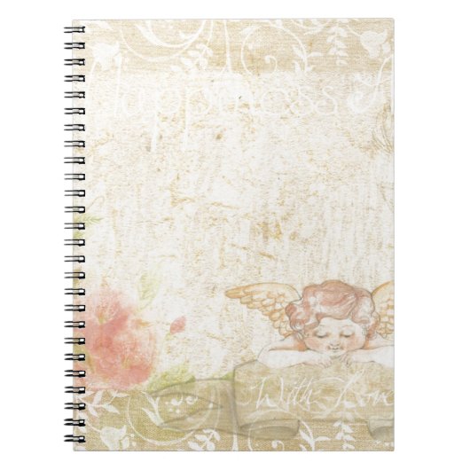 Vintage Shabby Chic Zoete Angelique Notitieboek (Voorkant)