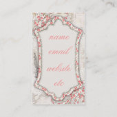 Vintage Shabby Queen Bee Visitekaartjes (Achterkant)