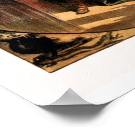 vintage Shakespeare Macbeth teruggetrokken Poster (Hoek)