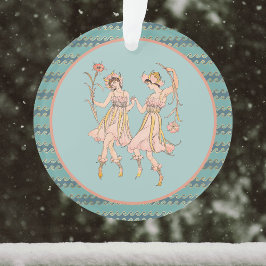 Vintage Shakespeare-tuinvrouwen met bloemen Ornament