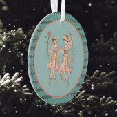 Vintage Shakespeare-tuinvrouwen met bloemen Ornament