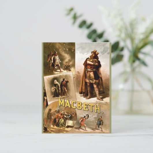 Vintage - Shakespeare's Macbeth, 1884 Briefkaart (Staand voorkant)