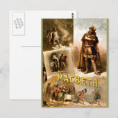 Vintage - Shakespeare's Macbeth, 1884 Briefkaart (Voorkant / Achterkant)